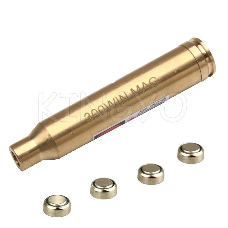 300WIN MAG Catridge Красный лазерный прицел из латуни Boresight|Лазеры| |