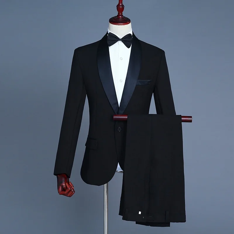 2 Piece Set Black Slim Fit Shawl Lapel Suit Men Brand Single Breasted Party Formal Business Dress Suit Men Wedding Tuxedo Suits
2 Piece Set Black Slim Fit Shawl Lapel Suit Men Brand Single Breasted Party Formal Business Dress Suit Men Wedding Tuxedo Suits