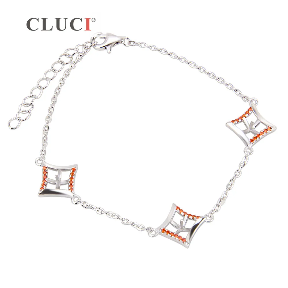 CLUCI 925 sterling silver rhombus Bracelet accessary to match pearls Women Pulseras Jewelry Gift Love Wedding Banquet SB060SB
CLUCI 925 sterling silver rhombus Bracelet accessary to match pearls Women Pulseras Jewelry Gift Love Wedding Banquet SB060SB