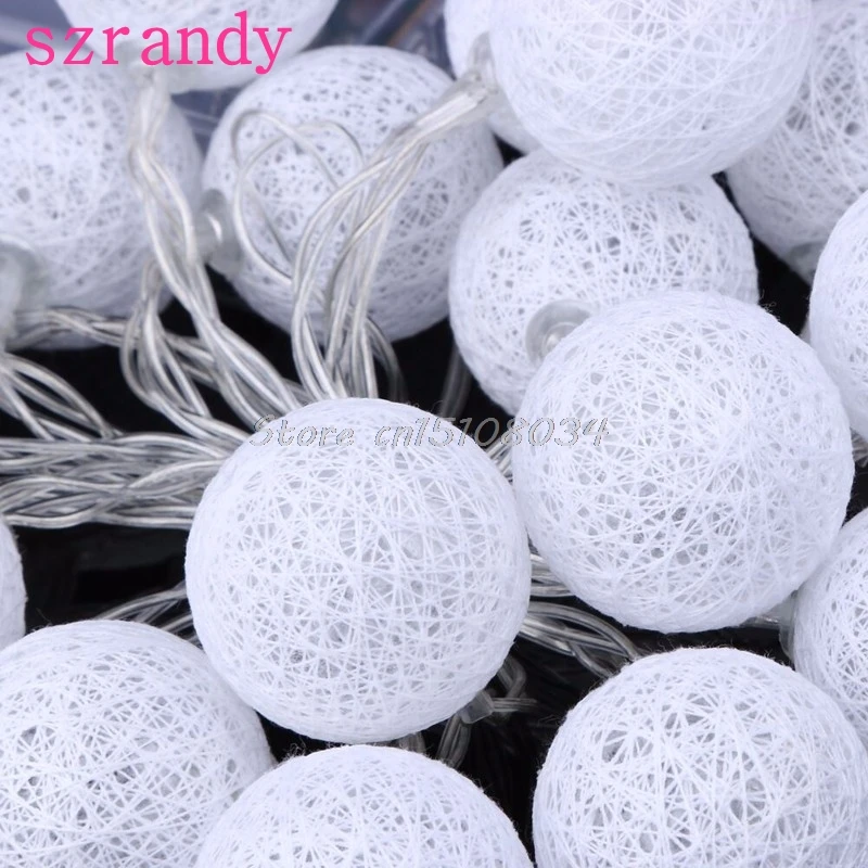 1.3M/2.3M 10/20 LED Cotton Ball Battery String Light Holiday Wedding Party Christmas Decor S18 Wholesale&DropShip
1.3M/2.3M 10/20 LED Cotton Ball Battery String Light Holiday Wedding Party Christmas Decor S18 Wholesale&DropShip
