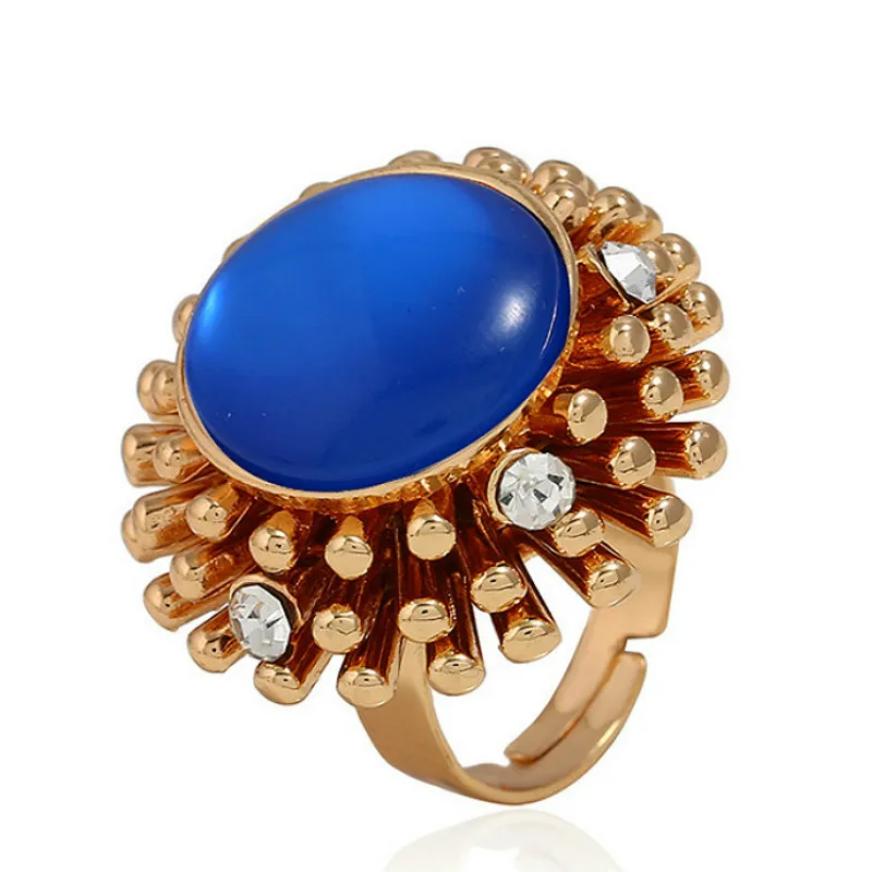 Fashion Exaggerated Flower Shaped Royal Blue Stone Adjustable Wedding Rings for Women Men Fashion Jewelry
Fashion Exaggerated Flower Shaped Royal Blue Stone Adjustable Wedding Rings for Women Men Fashion Jewelry