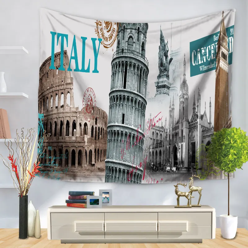 Home Decorative Wall Hanging Carpet Tapestry Rectangle Bedspread Vintage Building Scenic ITALY Singapore London Pattern GT1249 
Home Decorative Wall Hanging Carpet Tapestry Rectangle Bedspread Vintage Building Scenic ITALY Singapore London Pattern GT1249