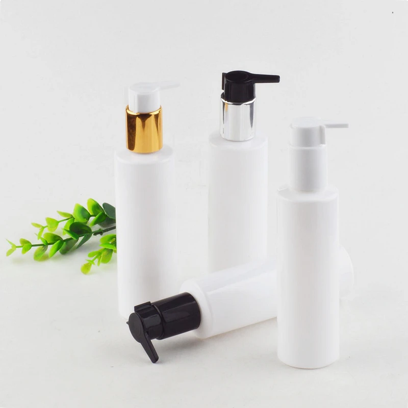 30pcs 200ml empty white plastic lotion pump bottle High-end cosmetics bottles White /Black /Bright gold /Bright silver pump head
30pcs 200ml empty white plastic lotion pump bottle High-end cosmetics bottles White /Black /Bright gold /Bright silver pump head