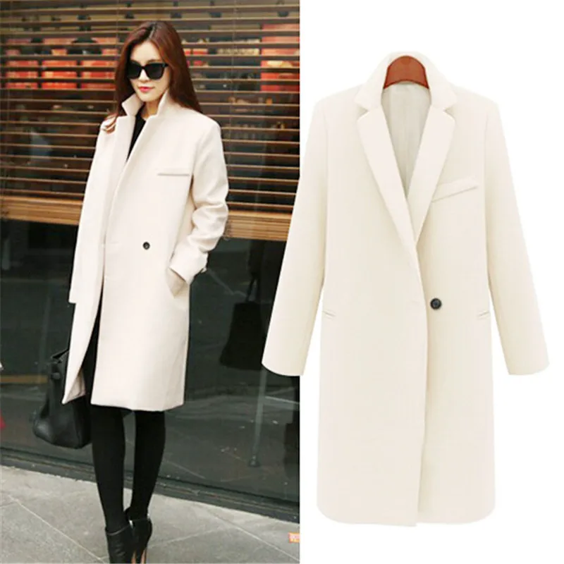 Autumn And Winter Women Woolen Coat Medium Thicken Warm Outwear Jacket White Casual Female Woolen Coat
Autumn And Winter Women Woolen Coat Medium Thicken Warm Outwear Jacket White Casual Female Woolen Coat