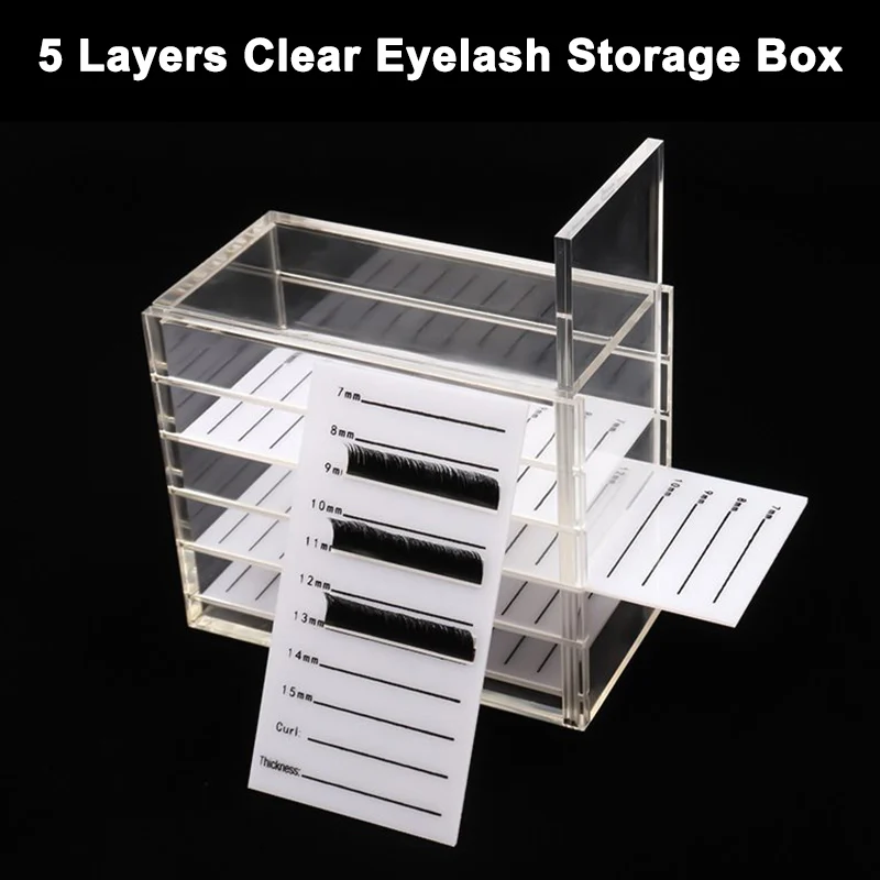 5 Layers Clear Eyelash Storage Box Makeup Organizer False Eyelashes Glue Pallet Holders NShopping
5 Layers Clear Eyelash Storage Box Makeup Organizer False Eyelashes Glue Pallet Holders NShopping