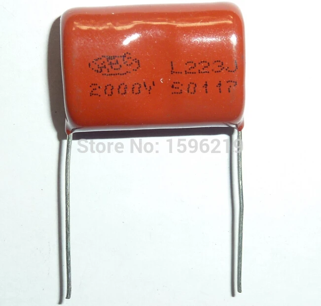 50 шт CBB конденсатор 223 2000 V 223J 2KV 0 022 мкФ 22nF P24 CBB81 из метализированной