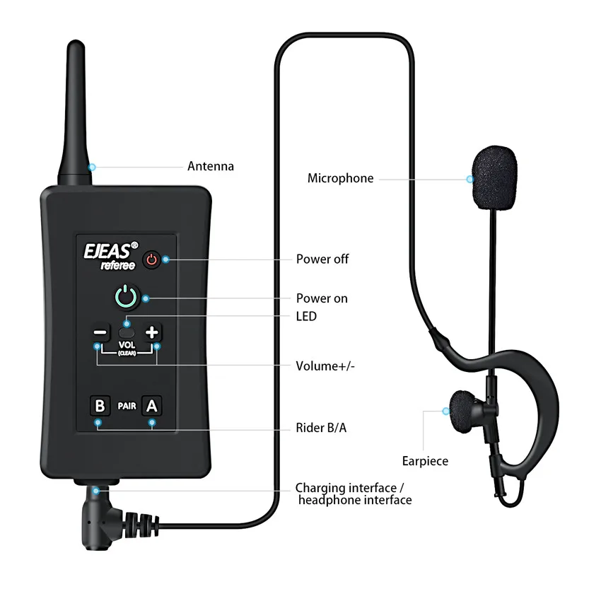 4 PCS Football Referees Intercom Headset Bluetooth Vnetphone FBIM 1200M Wireless Real Time Full Duplex BT Interphone+FM 800Mah
4 PCS Football Referees Intercom Headset Bluetooth Vnetphone FBIM 1200M Wireless Real Time Full Duplex BT Interphone+FM 800Mah