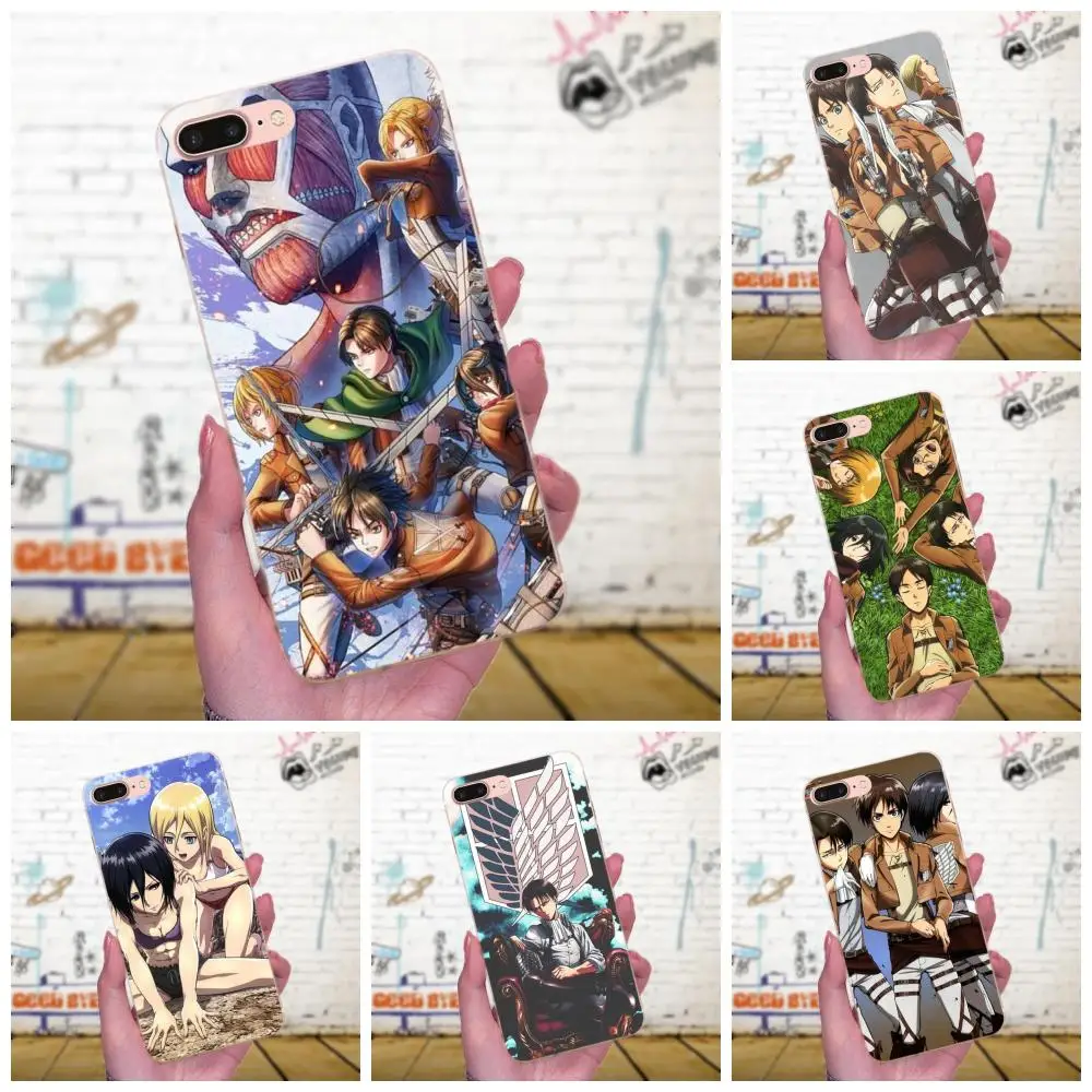 Аниме Атака Титанов Eren Levi Mikasa для Huawei Honor 4C 5A 5C 5X 6 6C 6A 6X 7 7X 8 9 V8 V10 Y3II Y5II G8 P7 Play