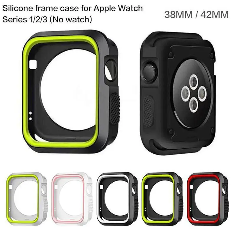 EastVita силиконовый защитный чехол для Apple Watch 42 мм 38 Полная рамка экрана резиновая
