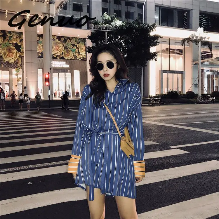 Genuo Fashion Striped Shirt Women's Korean Style Cotton Casual Ladies Blouses Loose Long Sleeve Europe Wild Autumn New 2019
Genuo Fashion Striped Shirt Women's Korean Style Cotton Casual Ladies Blouses Loose Long Sleeve Europe Wild Autumn New 2019