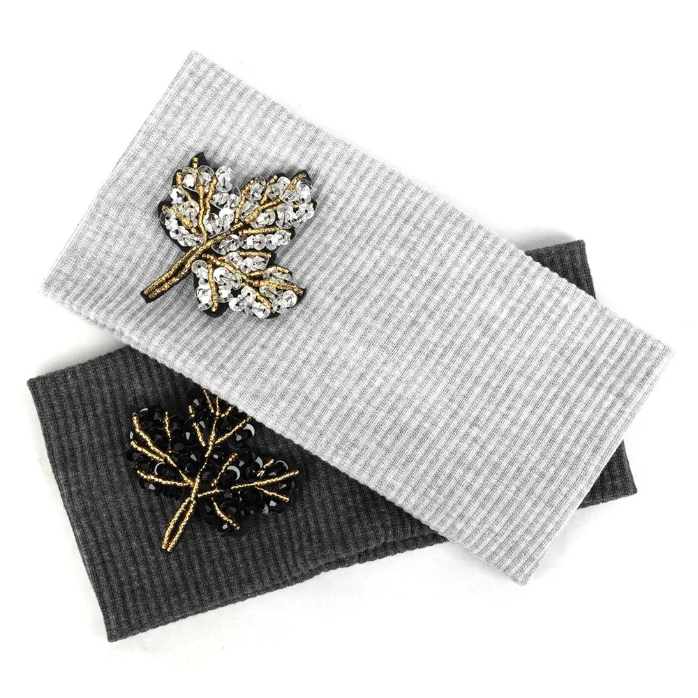 Fashion Women Sequin Leaves Tree Beads Accessories Cotton Headband Ribbed Elastic Hairband For Female Turban Wraps For Ladies
Fashion Women Sequin Leaves Tree Beads Accessories Cotton Headband Ribbed Elastic Hairband For Female Turban Wraps For Ladies