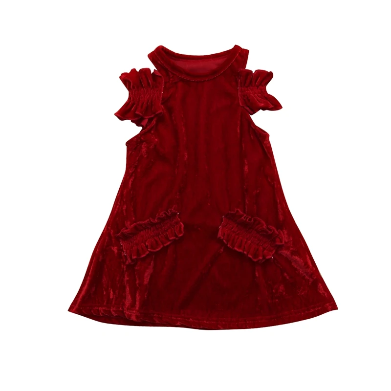 Праздничное платье для маленьких девочек винтажное бархатное принцессы с