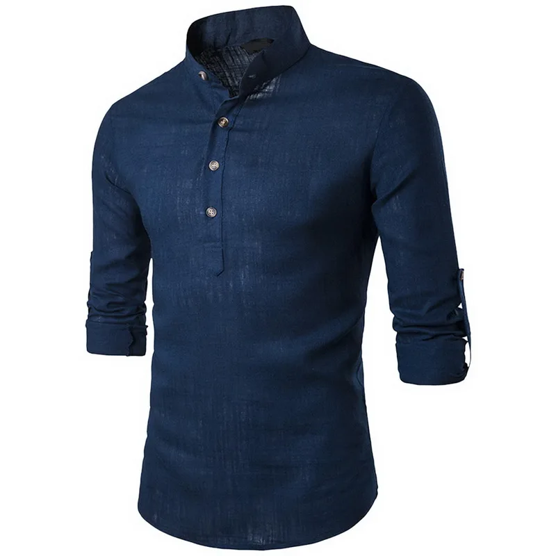 Vogue Nice Men Casual Shirt Cotton Linen Blended Mandarin Collar Breathable Comfy Traditional Chinese Style Long Sleeve Shirts
Vogue Nice Men Casual Shirt Cotton Linen Blended Mandarin Collar Breathable Comfy Traditional Chinese Style Long Sleeve Shirts
