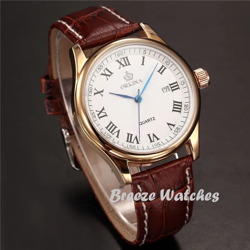 MG. ORKINA Brand Unique Barleycorn Textured Dial Rose Gold Auto Date Man Watches 2016 Brand Luxury Relogio Masculino Dourado
MG. ORKINA Brand Unique Barleycorn Textured Dial Rose Gold Auto Date Man Watches 2016 Brand Luxury Relogio Masculino Dourado