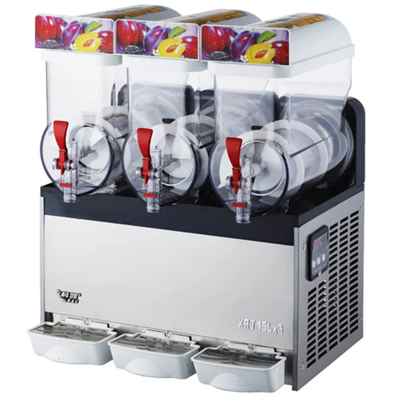 1pc 110/220V XRJ15X3 Snow melting machine Three tanks of commercial slush machine beverage ice machine and frozen Juice
1pc 110/220V XRJ15X3 Snow melting machine Three tanks of commercial slush machine beverage ice machine and frozen Juice