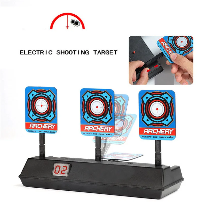 Electric High Precision Scoring Auto Reset Target For N-Strike Elite Toy Guns Blaster Gel Sound Boys Gun | Игрушки и хобби