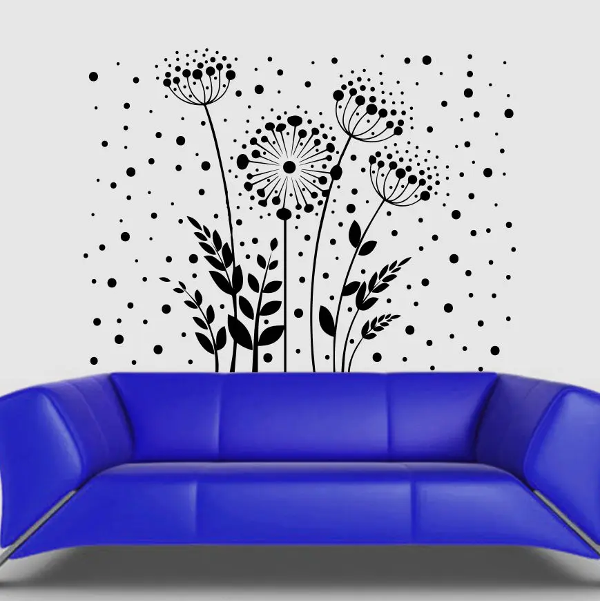 Black Dandelion Flower Wall Stickers Home Decoration Living Room Bedroom Decor Art Interior Decals Murals Vinilos Paredes LA157
Black Dandelion Flower Wall Stickers Home Decoration Living Room Bedroom Decor Art Interior Decals Murals Vinilos Paredes LA157