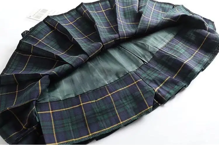 Harajuku Women plaid Pleated Skirts Fashion Mini Skirt
