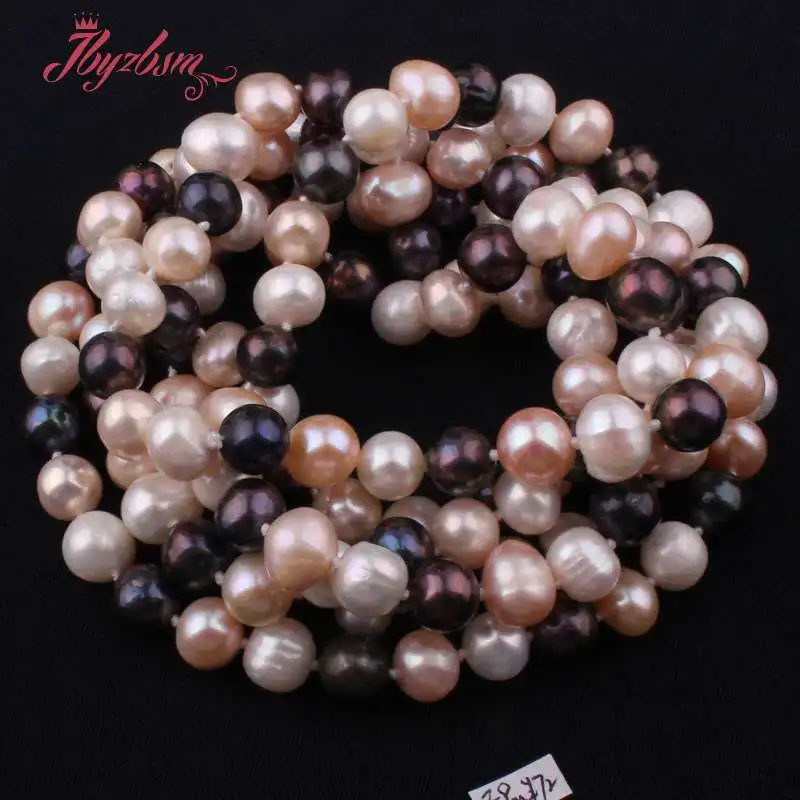 7-9mm Nearround Multicolor Freshwater Pearl Natural Stone Beads For Woman Christmas Gift Fashion Handwork Knot Necklace 45"
7-9mm Nearround Multicolor Freshwater Pearl Natural Stone Beads For Woman Christmas Gift Fashion Handwork Knot Necklace 45"