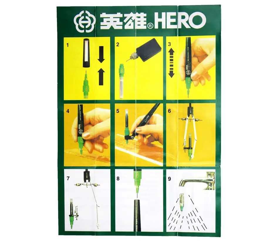 10pieces 0.6mm HERO Rechargeable filling ink needle pens drawing pen Technical pen for Professionals
10pieces 0.6mm HERO Rechargeable filling ink needle pens drawing pen Technical pen for Professionals
