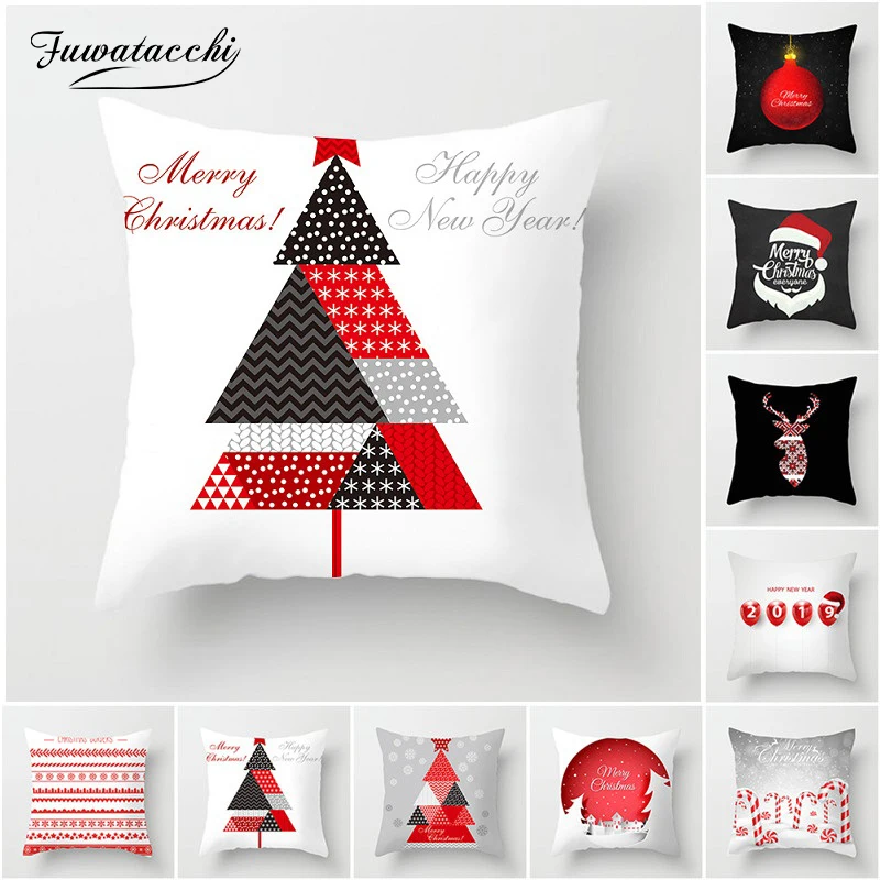 Fuwatacchi Happy New Year Cushion Cover Merry Christmas Cartoon Deer Star Snow Pillow Cover Home Decoration Accessories
Fuwatacchi Happy New Year Cushion Cover Merry Christmas Cartoon Deer Star Snow Pillow Cover Home Decoration Accessories