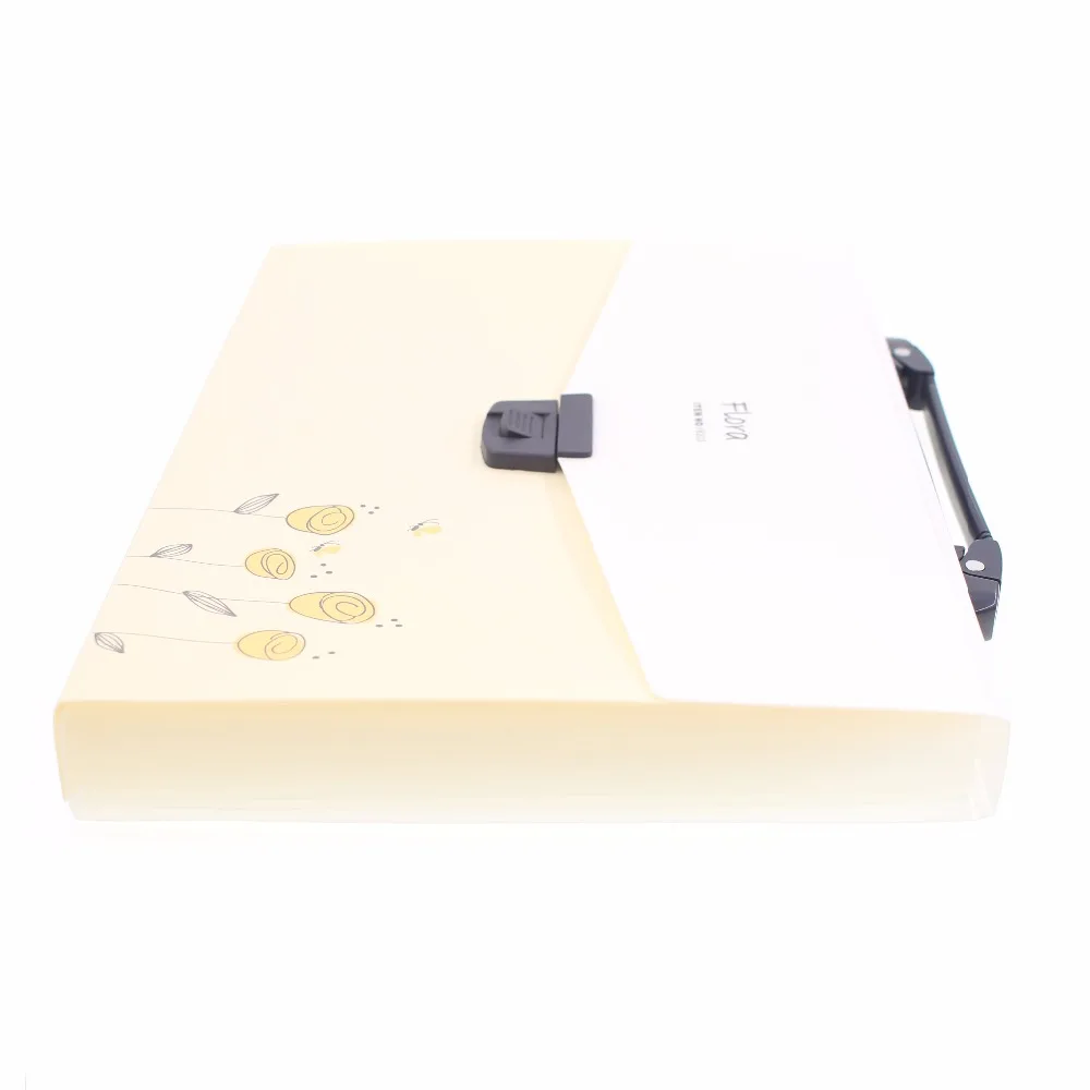 Папка-портфель с 13 карманами желтая диагональ A4 | Канцтовары для офиса и дома