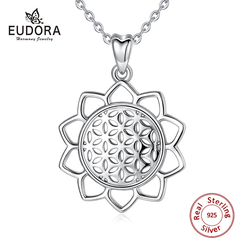 EUDORA Sterling Silver Flower of Life pendant Sacred Geometry necklace Flower of Life mandala Yoga Pendants Fashion Jewelry D420
EUDORA Sterling Silver Flower of Life pendant Sacred Geometry necklace Flower of Life mandala Yoga Pendants Fashion Jewelry D420