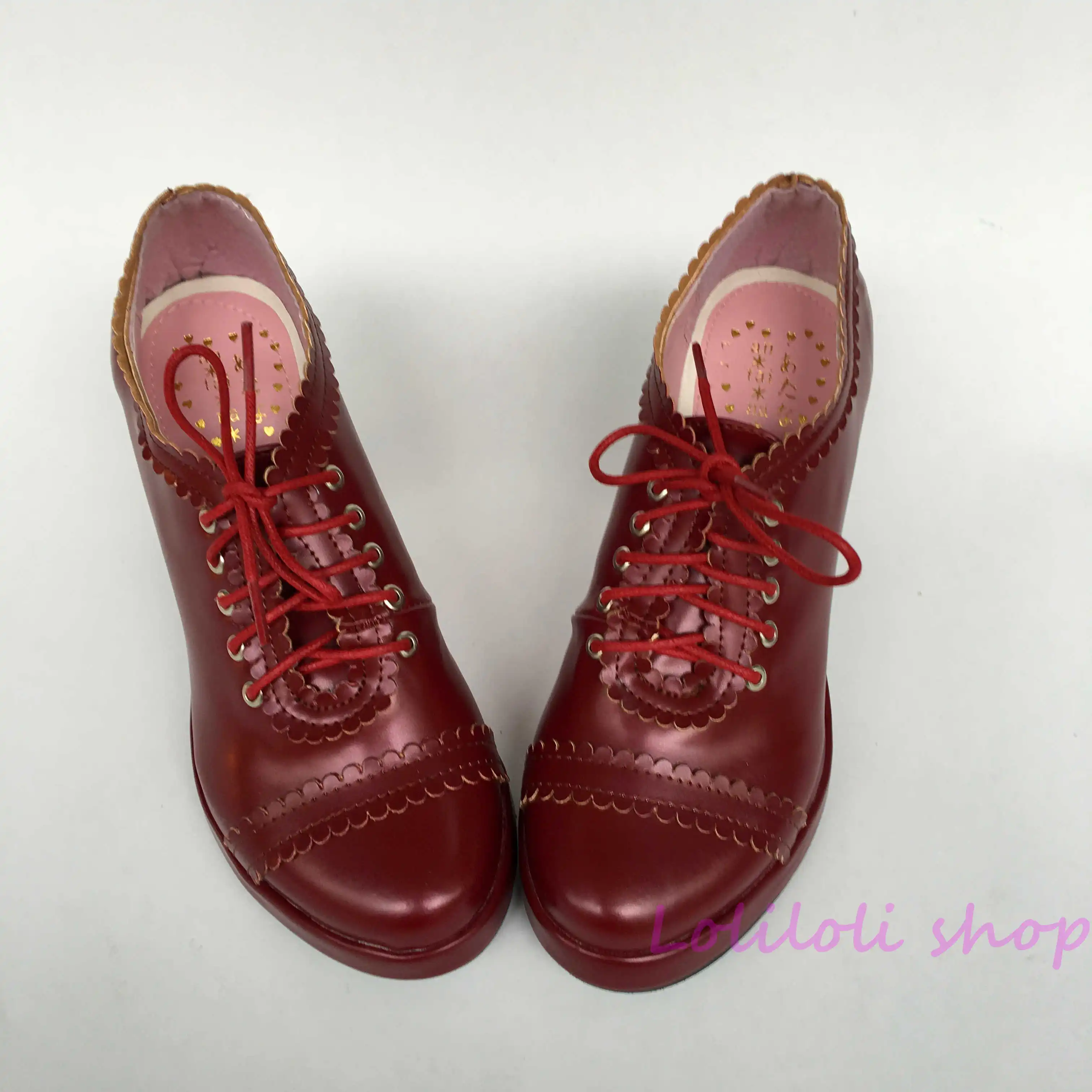 Princess sweet purplish red lolita shoes High-heeled Lace up Hand made large size shoes Japanese design customization an1213
Princess sweet purplish red lolita shoes High-heeled Lace up Hand made large size shoes Japanese design customization an1213