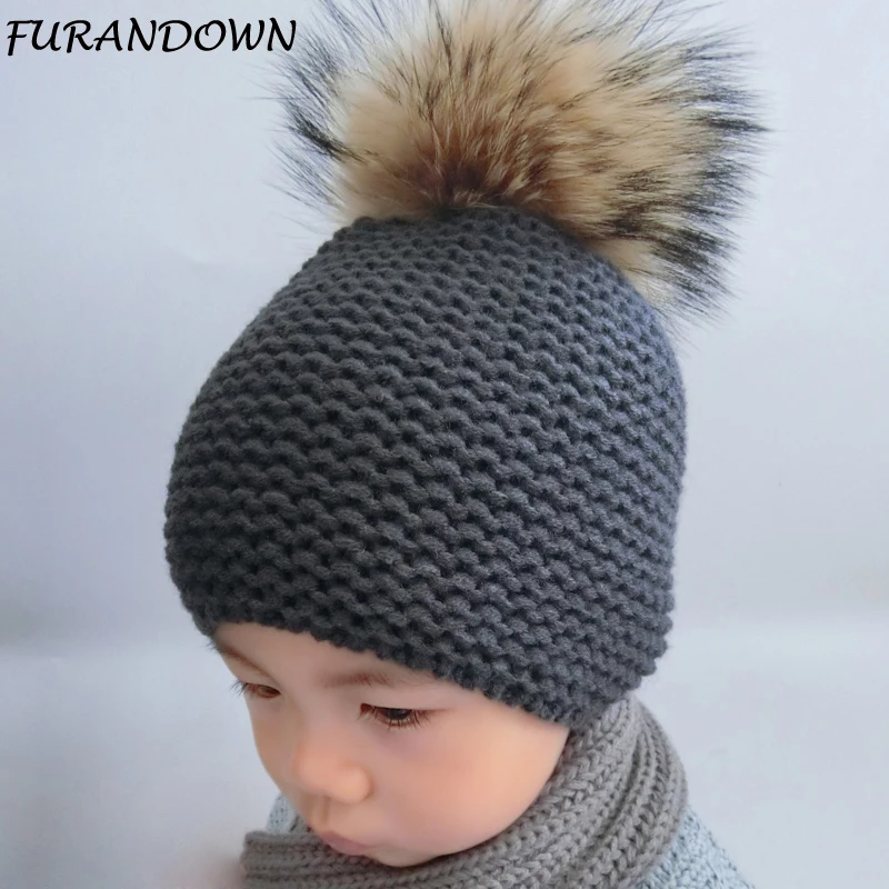 Winter Hat For Kids Baby Skullies Beanies Real Raccoon Fur Pompom Hat Boy And Girls Warm Beanie Hat Cap For Kids
Winter Hat For Kids Baby Skullies Beanies Real Raccoon Fur Pompom Hat Boy And Girls Warm Beanie Hat Cap For Kids