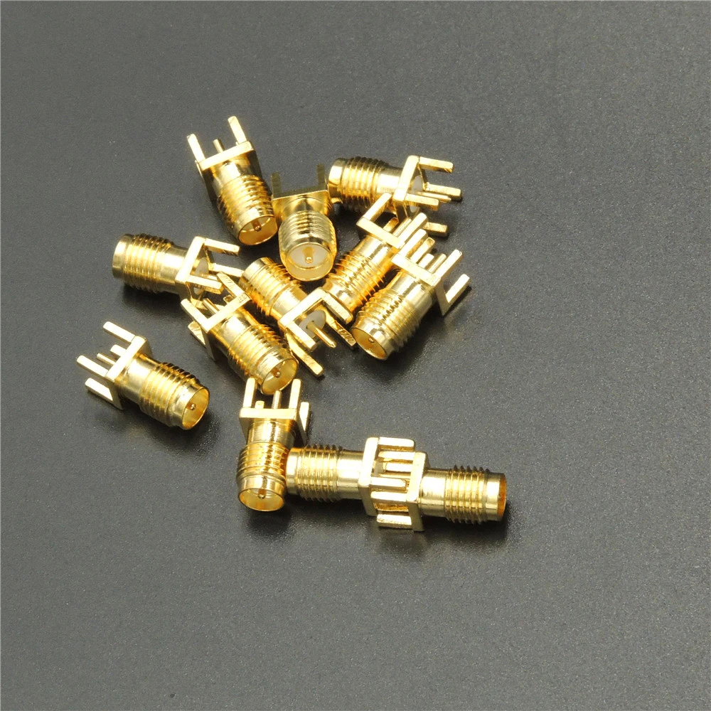 100 Pcs Gold PCB mount with solder RP SMA RP-SMA End Launch female Jack(male pin) plug straight connector
100 Pcs Gold PCB mount with solder RP SMA RP-SMA End Launch female Jack(male pin) plug straight connector