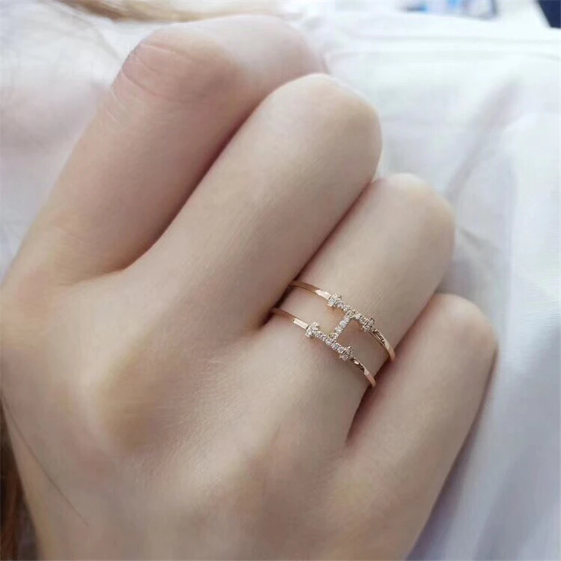 Aazuo 100% 18K Rose Gold Real Diamond IJ Si Mirco Paved Letter H Open Ring for Woman Charm Jewelry Fashion Love Gift tiny thin
Aazuo 100% 18K Rose Gold Real Diamond IJ Si Mirco Paved Letter H Open Ring for Woman Charm Jewelry Fashion Love Gift tiny thin