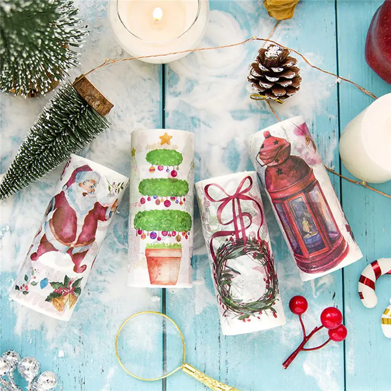 Paper Adhesive Masking Tape New Year Snowman Wreath Tree Pattern DIY Scrapbook Decos 10cm(3 7/8"), 1 Piece (Approx 5 M/Piece)
Paper Adhesive Masking Tape New Year Snowman Wreath Tree Pattern DIY Scrapbook Decos 10cm(3 7/8"), 1 Piece (Approx 5 M/Piece)