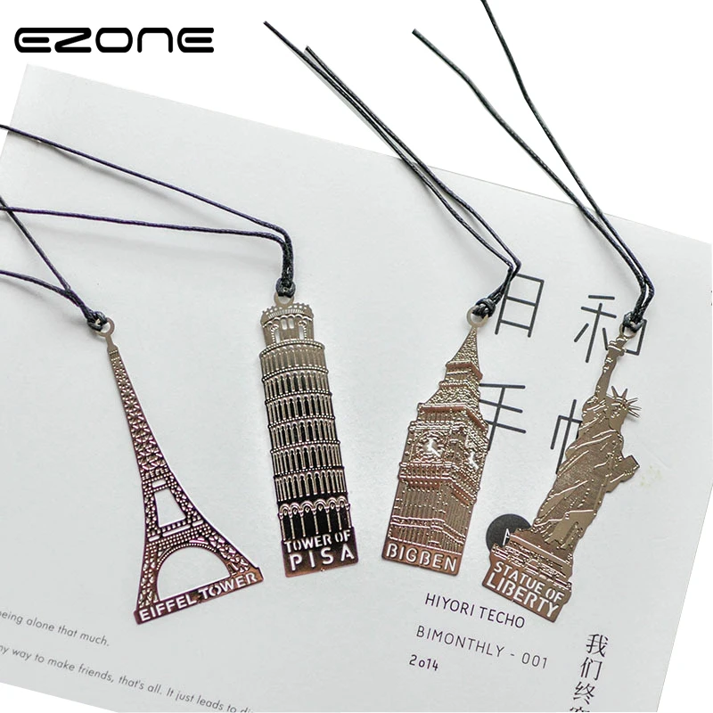EZONE 2PC Metal Bookmark Creative European Vintage Building Music Piano Guitar Bookmark Personalized Stationery Student Gifts
EZONE 2PC Metal Bookmark Creative European Vintage Building Music Piano Guitar Bookmark Personalized Stationery Student Gifts