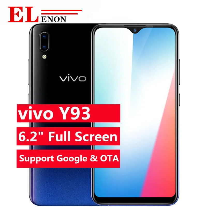 Новый смартфон VIVO Y93 3/4G ram 64G rom Восьмиядерный Android 8 1 6 2 ''полный экран 13MP + 2.0MP