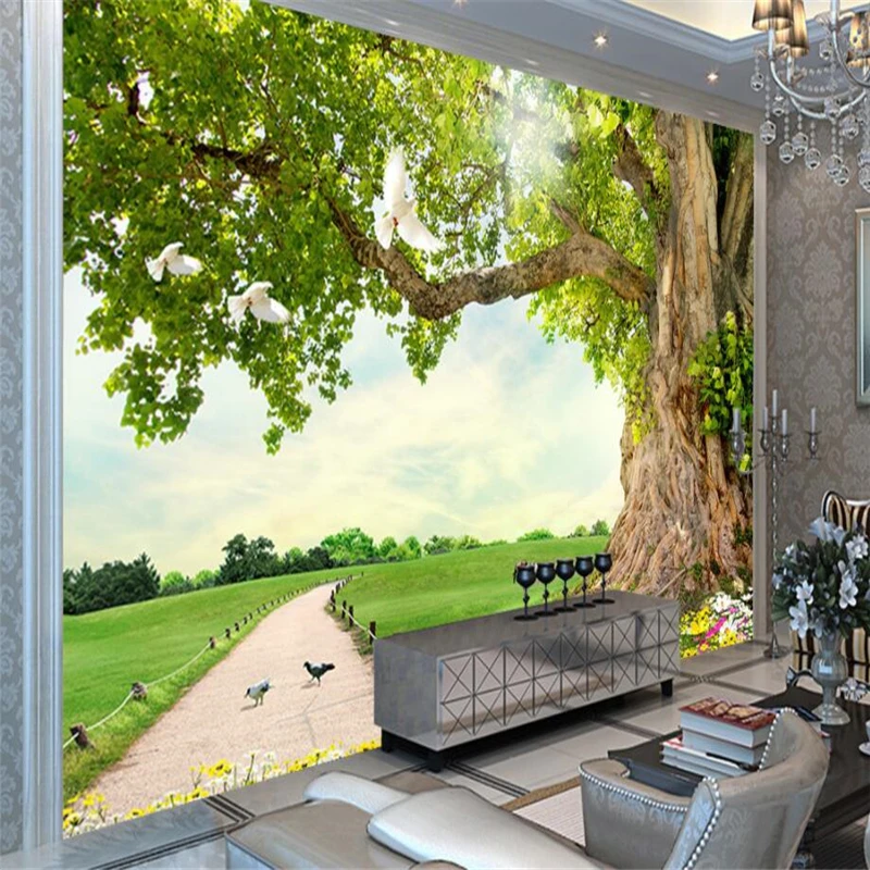 beibehang Custom 3d wall paper Prairie shade trees forest landscape mural sofa living room TV background home wall painting
beibehang Custom 3d wall paper Prairie shade trees forest landscape mural sofa living room TV background home wall painting