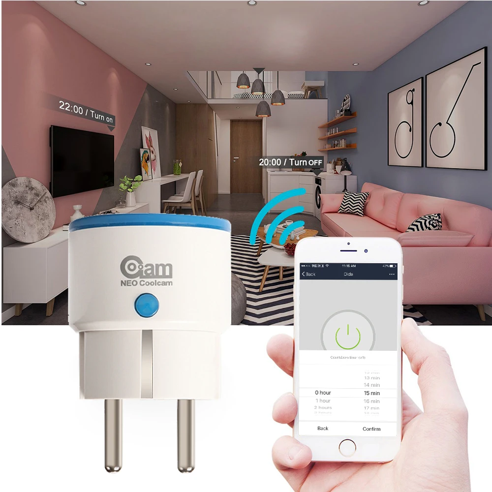 НЕО COOLCAM 10 шт./лот Zwave Plug Smart ЕС разъем Z волна плюс Range Extender мощность метр для Умный