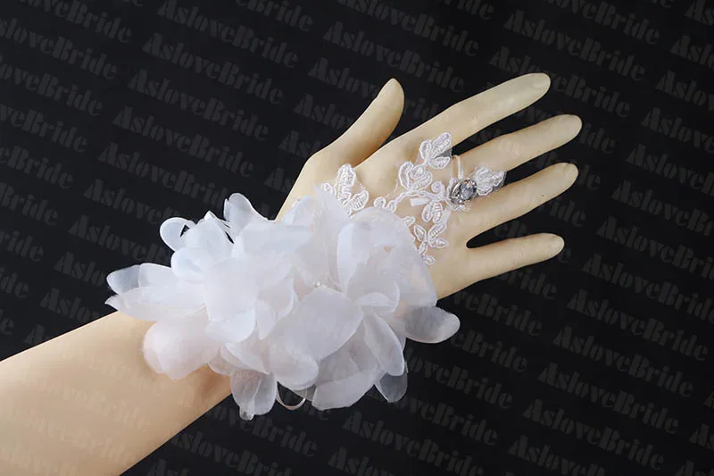 2014 New Fashion Handmade Bride Flowers Fingerless Lace Gloves G95 | Свадьбы и торжества