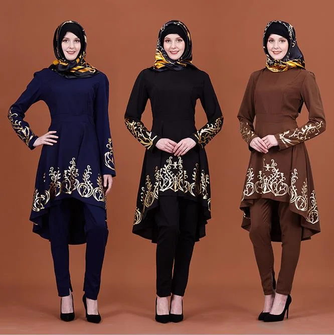 Muslim Women's Tops Print Blouse Shirt Dress Asymmetry Longer Abaya Robe Jubah Ramadan Arabic Dubai Kaftan Islamic Clothing
Muslim Women's Tops Print Blouse Shirt Dress Asymmetry Longer Abaya Robe Jubah Ramadan Arabic Dubai Kaftan Islamic Clothing