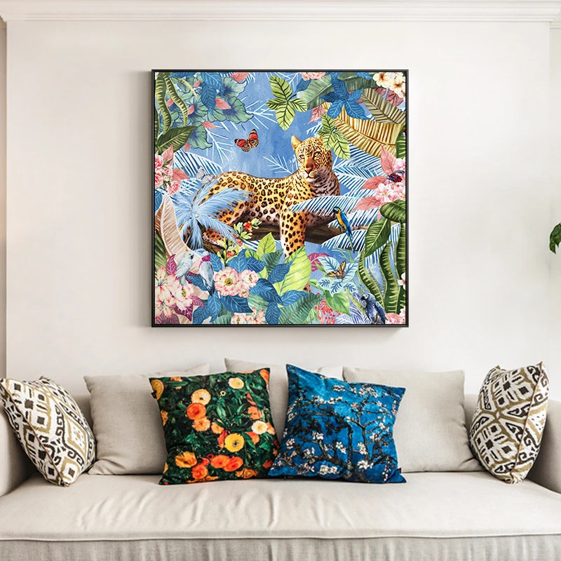 100% Hand Painted Beautiful Flowers Leopard Art Oil Painting On Canvas Wall Art Wall Adornment Pictures For Live Room Home Decor
100% Hand Painted Beautiful Flowers Leopard Art Oil Painting On Canvas Wall Art Wall Adornment Pictures For Live Room Home Decor