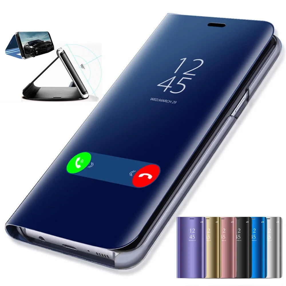 Зеркальный чехол-книжка для Xiaomi A3 Mi Lite A2 9T 9 SE Note 10 Pro Pocophone F1 Redmi Note7 6 8 4 4X 5 Plus K20 чехол