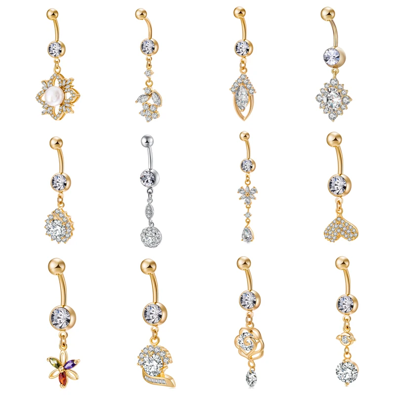 2019 Sexy Navel Piercing Rings Belly Button Rings Elegant Pearl Flower Zircon Gold Color Surgical Steel Body Jewelry Ombligo
2019 Sexy Navel Piercing Rings Belly Button Rings Elegant Pearl Flower Zircon Gold Color Surgical Steel Body Jewelry Ombligo