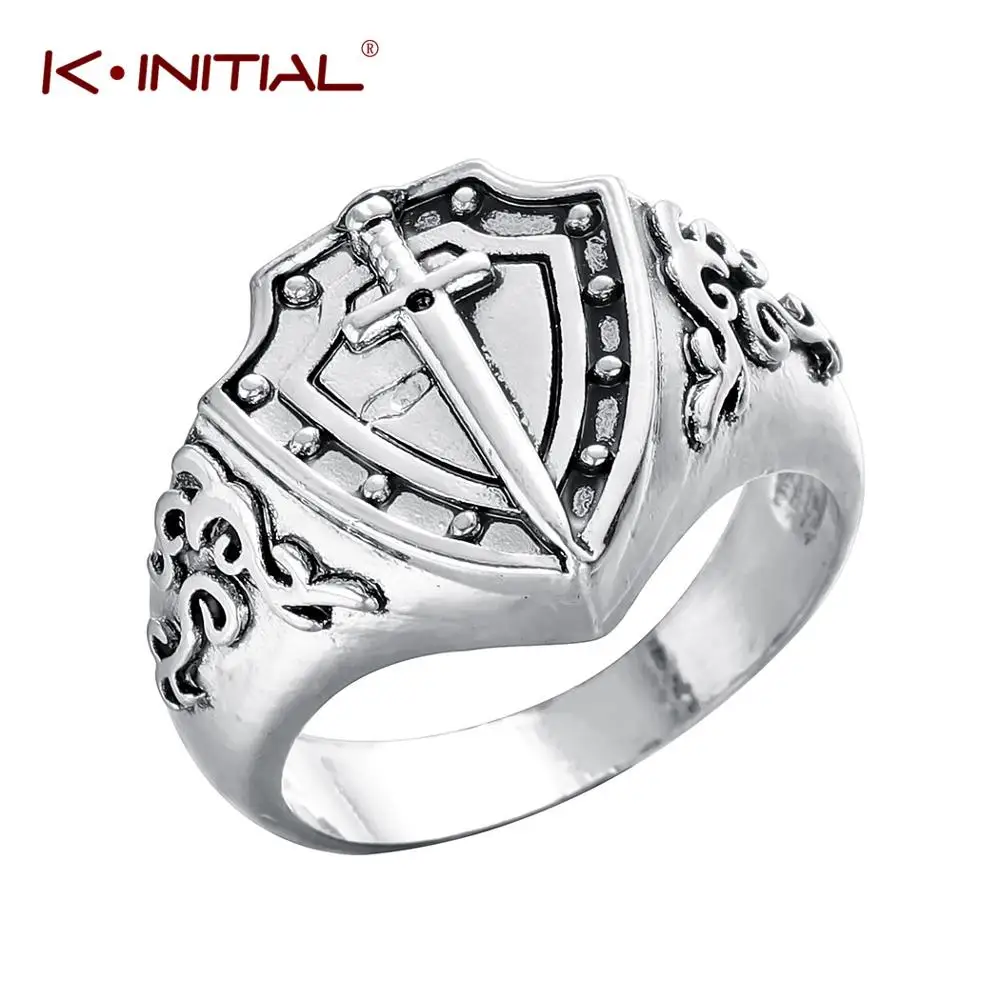 Kinitial Retro Armor Shield Sword Rings Knight Templar Crusade Cross Ring Medieval Signet Ring Vintage Men Amulet Jewelry
Kinitial Retro Armor Shield Sword Rings Knight Templar Crusade Cross Ring Medieval Signet Ring Vintage Men Amulet Jewelry