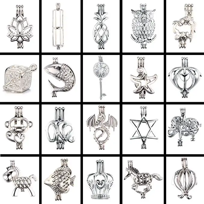 HENGSHENG 20 Pieces Mixed Shape Pearl Bead Cages Pendants for Jewelry Making/Essential Oil Scent Diffuser Locket Pendants
HENGSHENG 20 Pieces Mixed Shape Pearl Bead Cages Pendants for Jewelry Making/Essential Oil Scent Diffuser Locket Pendants