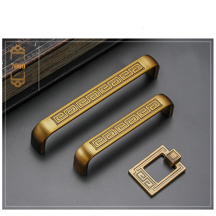 Chinese Antique Cabinet Door Handle Yellow Bronze Handle European Wardrobe Cupboard Drawer Handle Single Hole, 64mm, 96mm, 128mm
Chinese Antique Cabinet Door Handle Yellow Bronze Handle European Wardrobe Cupboard Drawer Handle Single Hole, 64mm, 96mm, 128mm