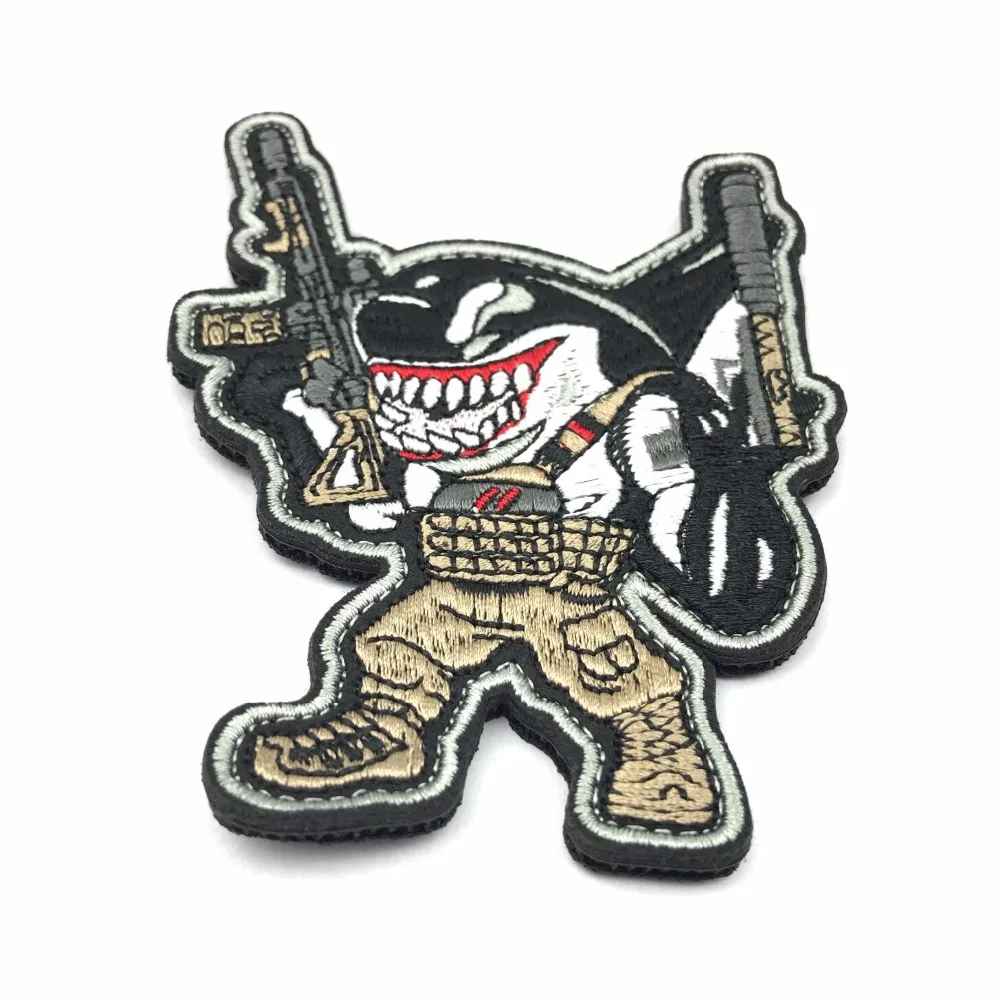 20pcs embroiderd military shark patch tactical badge combat armband hook morale army brassard 10.5*8cm Wholesale
20pcs embroiderd military shark patch tactical badge combat armband hook morale army brassard 10.5*8cm Wholesale