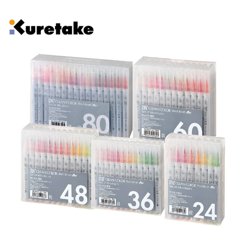 Kuretake ZIG Clean Color Real Brush Watercolor Brush Pens Soft Tip Drawing Sketching Pen Watercolor Painting Set
Kuretake ZIG Clean Color Real Brush Watercolor Brush Pens Soft Tip Drawing Sketching Pen Watercolor Painting Set