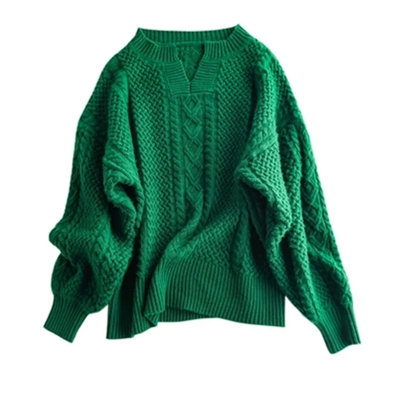 

Женский толстый вязаный свитер из чистого кашемира, однотонный Свободный пуловер с v-образным вырезом, продажа в розницу, оптом и в розницу