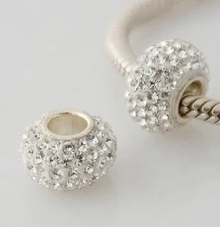 white clear 14MM 200Pcs/lot Resin Rhinestone Silver Plated Core Big Hole European Beads Fit Charm Bracelets i452
white clear 14MM 200Pcs/lot Resin Rhinestone Silver Plated Core Big Hole European Beads Fit Charm Bracelets i452