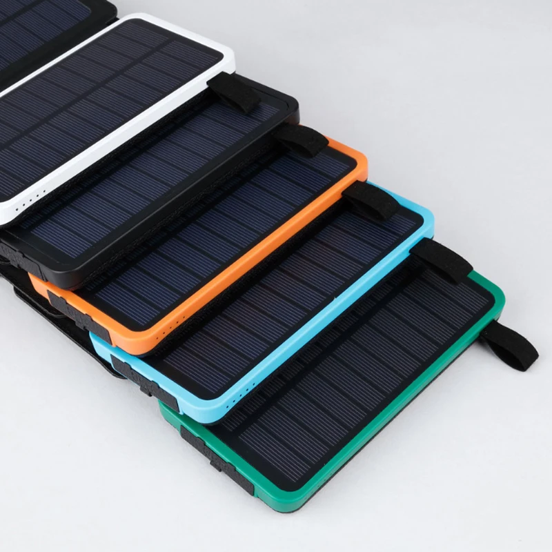 

8000mAh Solar Power Bank External Battery Pack Folding Solar Panel Powerbank Qi Wireless Charger Phone Charger Poverbank