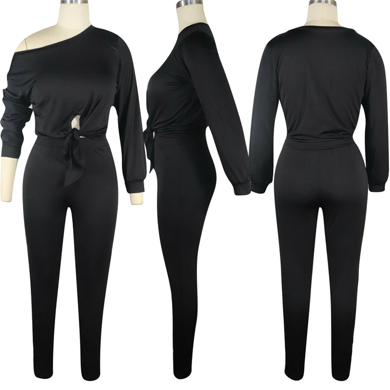 Adogirl Solid Women Casual Two Piece Set Tracksuit Front Tie Off Shoulder Long Sleeve T Shirt Crop Top Pencil Pants Female Suits
Adogirl Solid Women Casual Two Piece Set Tracksuit Front Tie Off Shoulder Long Sleeve T Shirt Crop Top Pencil Pants Female Suits